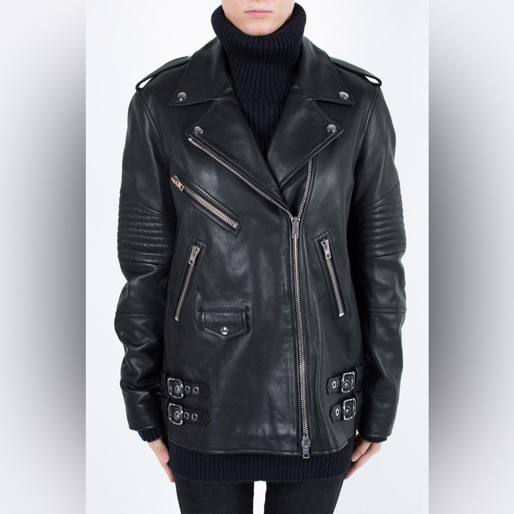 ALEXANDER WANG • Leather Moto Biker Jacket
